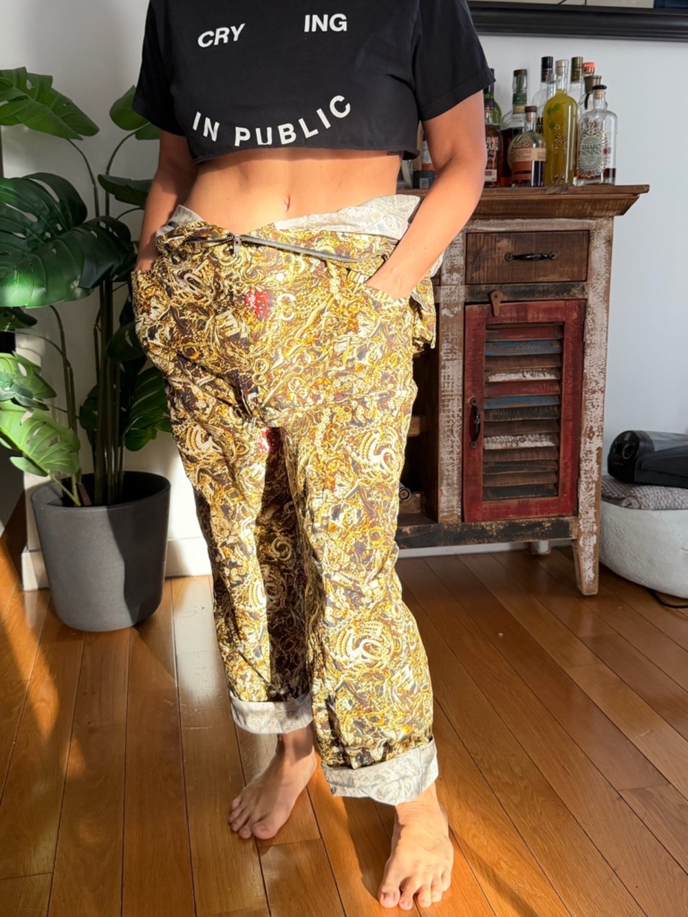 Women's Printed GOLD JEWELRY Jumpsuit - Picture 4 of 4